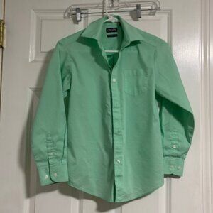 Chaps Boys Mint Green Long Sleeve Button-Down Shirt M (10-12)